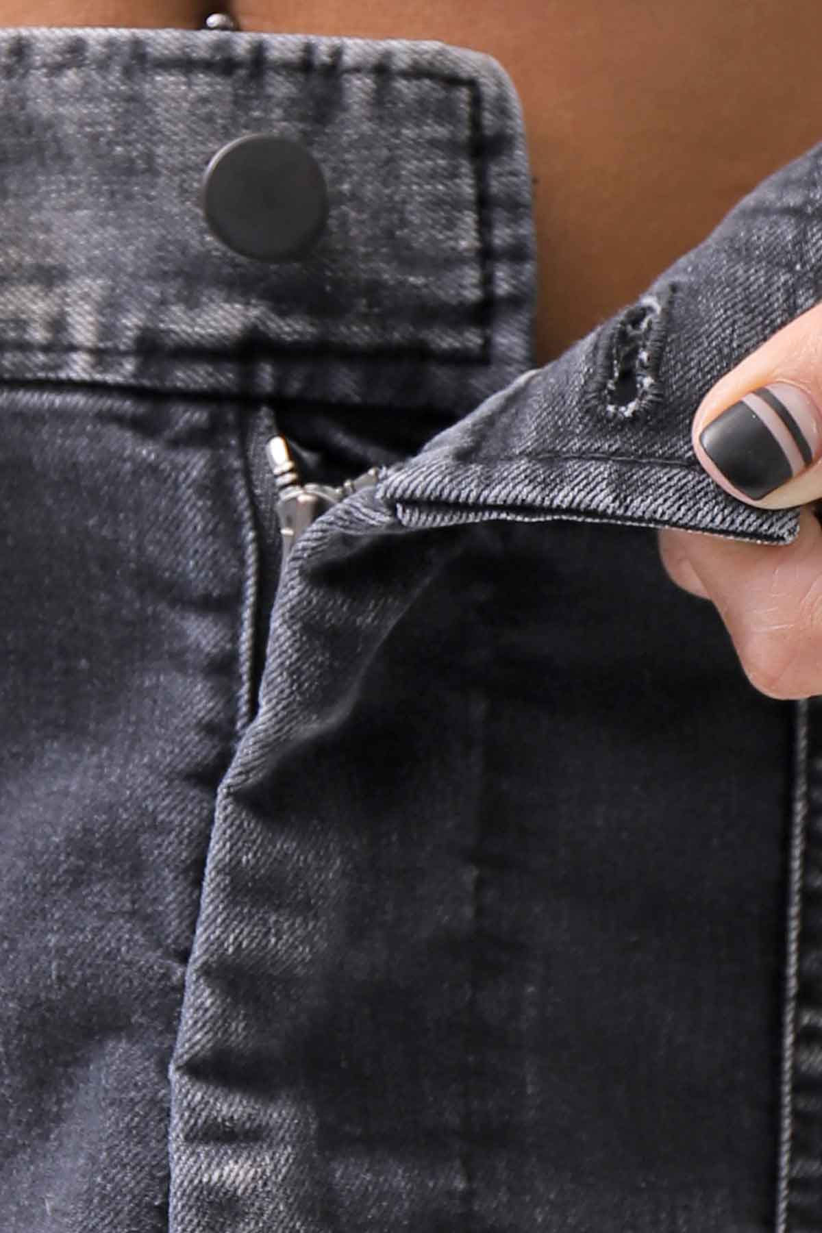 【bajra】 UNISEX SARROUEL SUPER STRETCH COTTON DENIM PANTS 159QP03_USED BLACK WASH