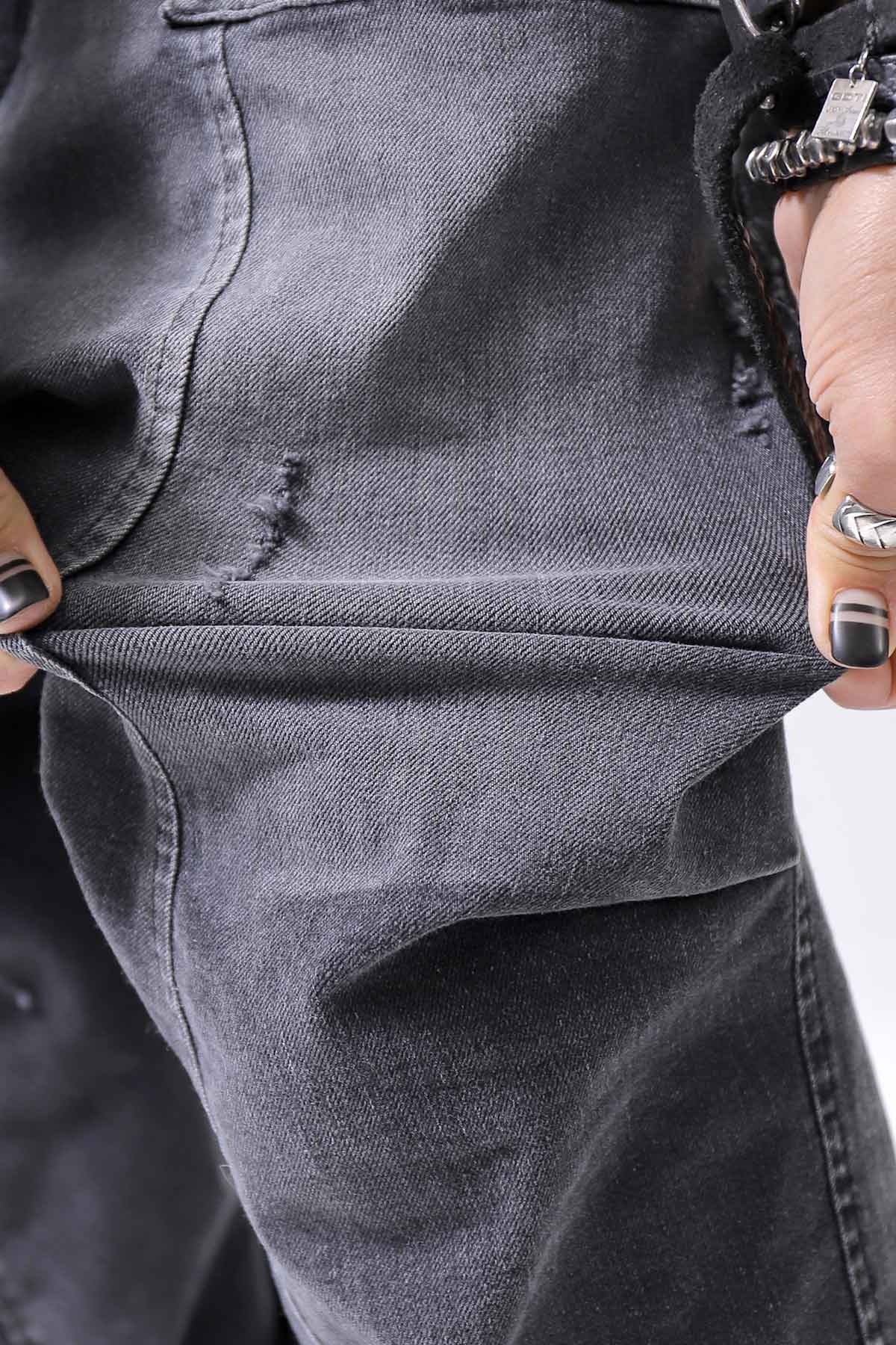 【bajra】 UNISEX SARROUEL SUPER STRETCH COTTON DENIM PANTS 159QP03_USED BLACK WASH