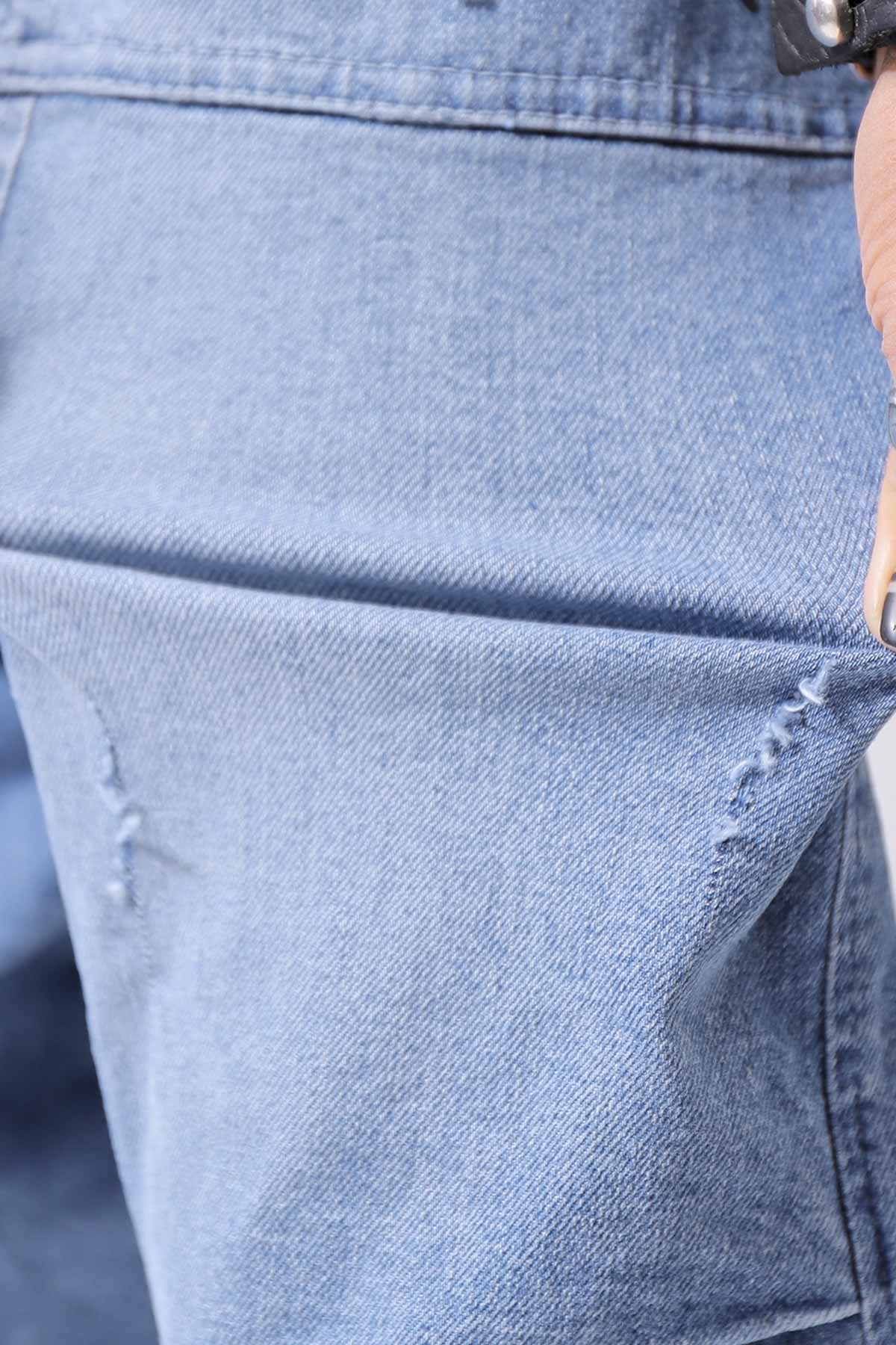 【bajra】 UNISEX SARROUEL SUPER STRETCH COTTON DENIM PANTS 159QP03_BLUE WASH