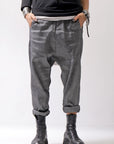 【NOSTRASANTISSIMA】 UNISEX LINEN COTTON SARROUEL PANTS P38_GREY