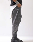 【NOSTRASANTISSIMA】 UNISEX LINEN COTTON SARROUEL PANTS P38_GREY