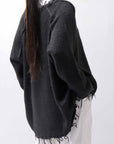 【RUNDHOLZ】 OVERSIZED GRUNGE SILK KNIT_BLACK