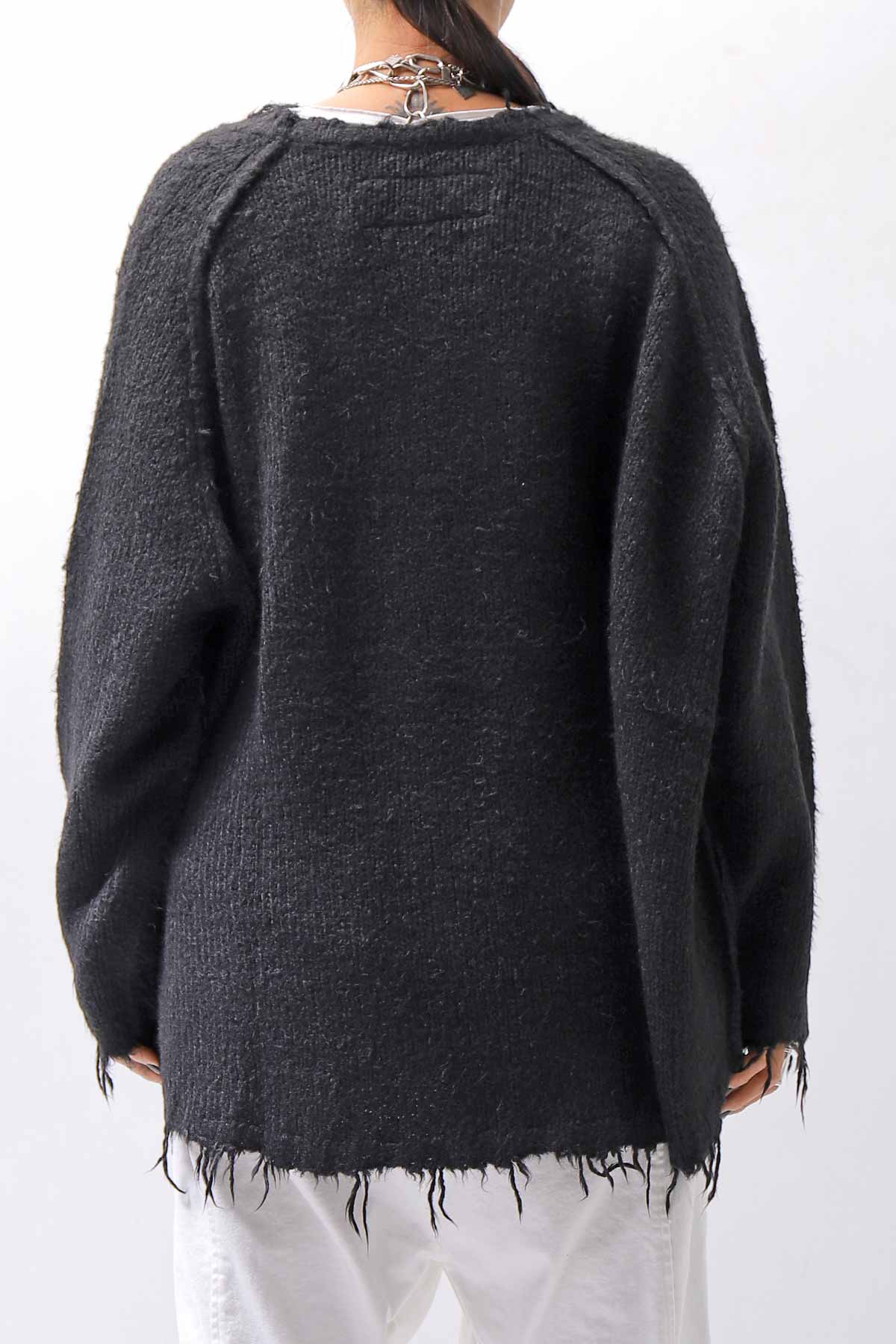 【RUNDHOLZ】 OVERSIZED GRUNGE SILK KNIT_BLACK