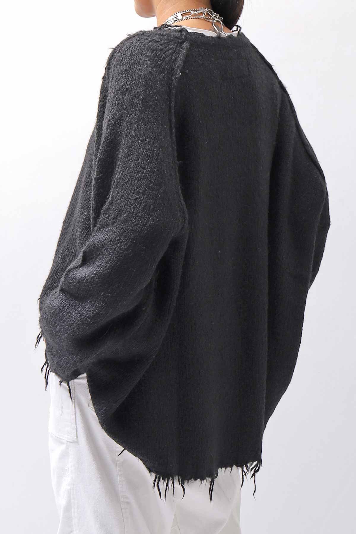 【RUNDHOLZ】 OVERSIZED GRUNGE SILK KNIT_BLACK