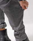 【NOSTRASANTISSIMA】 UNISEX LINEN COTTON SARROUEL PANTS P38_GREY