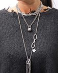 【RUNDHOLZ】 OVERSIZED GRUNGE SILK KNIT_BLACK