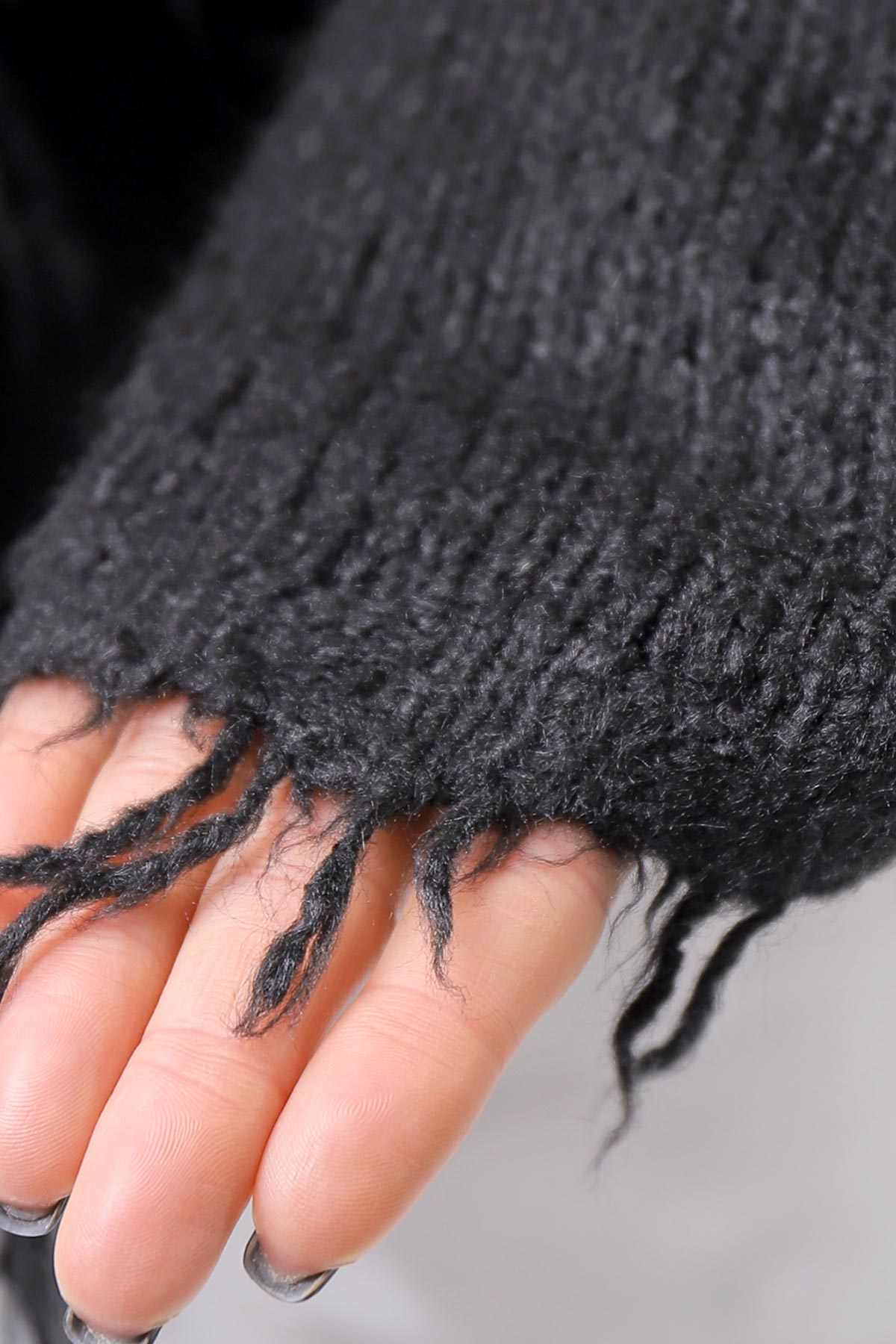 【RUNDHOLZ】 OVERSIZED GRUNGE SILK KNIT_BLACK