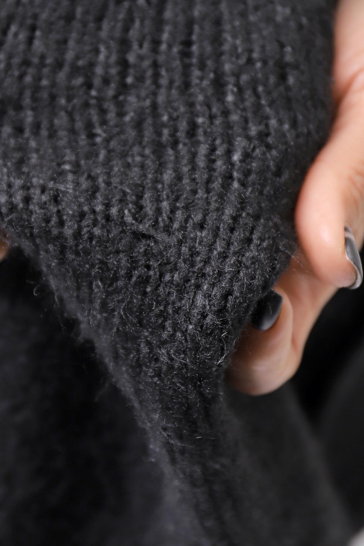 【RUNDHOLZ】 OVERSIZED GRUNGE SILK KNIT_BLACK