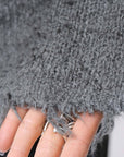 【RUNDHOLZ】 OVERSIZED GRUNGE SILK KNIT_SEAWEED