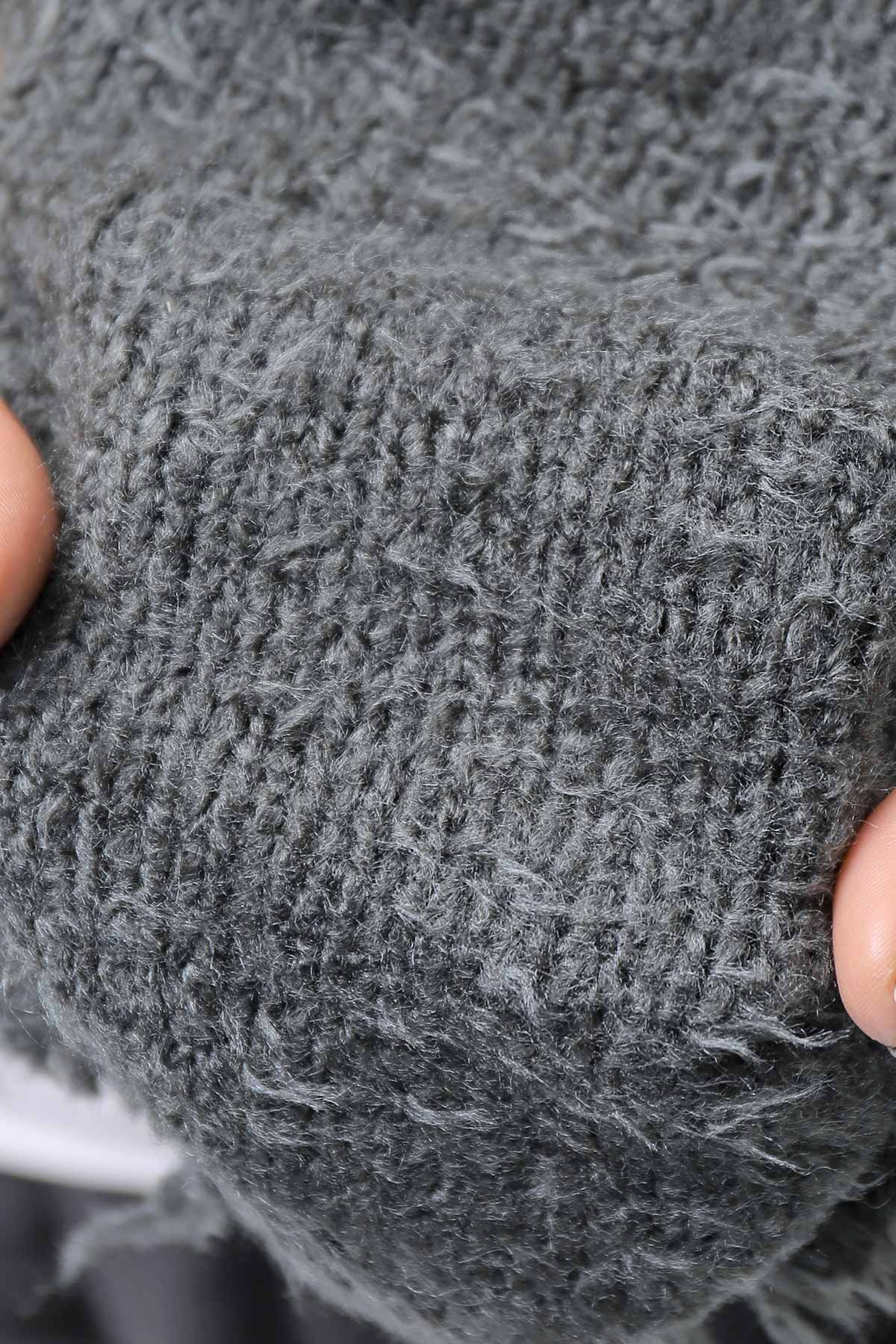 【RUNDHOLZ】 OVERSIZED GRUNGE SILK KNIT_SEAWEED