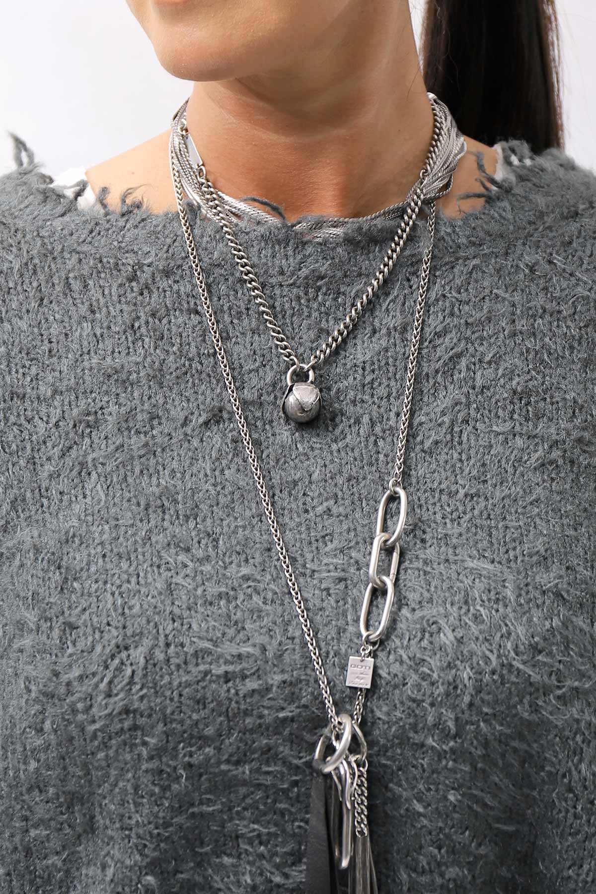 【RUNDHOLZ】 OVERSIZED GRUNGE SILK KNIT_SEAWEED