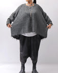 【RUNDHOLZ】 OVERSIZED GRUNGE SILK KNIT_SEAWEED