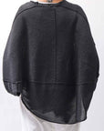 【RUNDHOLZ】 UNISEX OVER SIZED PAPER COTTON TOP _BLACK