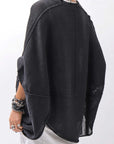 【RUNDHOLZ】 UNISEX OVER SIZED PAPER COTTON TOP _BLACK
