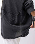 【RUNDHOLZ】 UNISEX OVER SIZED PAPER COTTON TOP _BLACK