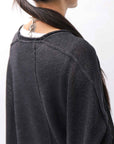 【RUNDHOLZ】 UNISEX OVER SIZED PAPER COTTON TOP _BLACK