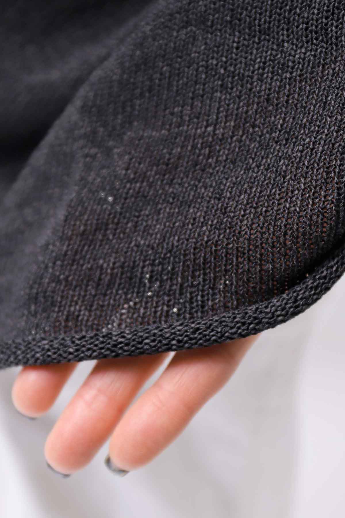 【RUNDHOLZ】 UNISEX OVER SIZED PAPER COTTON TOP _BLACK