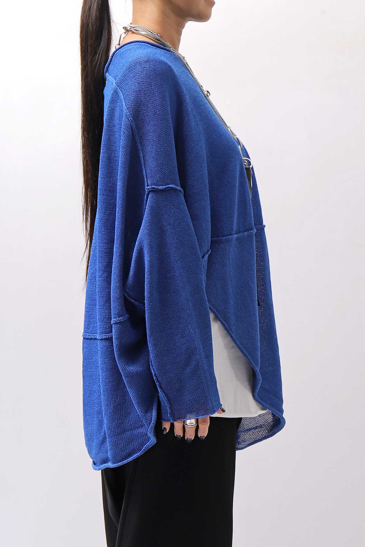 【RUNDHOLZ】 UNISEX OVER SIZED PAPER COTTON TOP _ELECTRIC CLOUD
