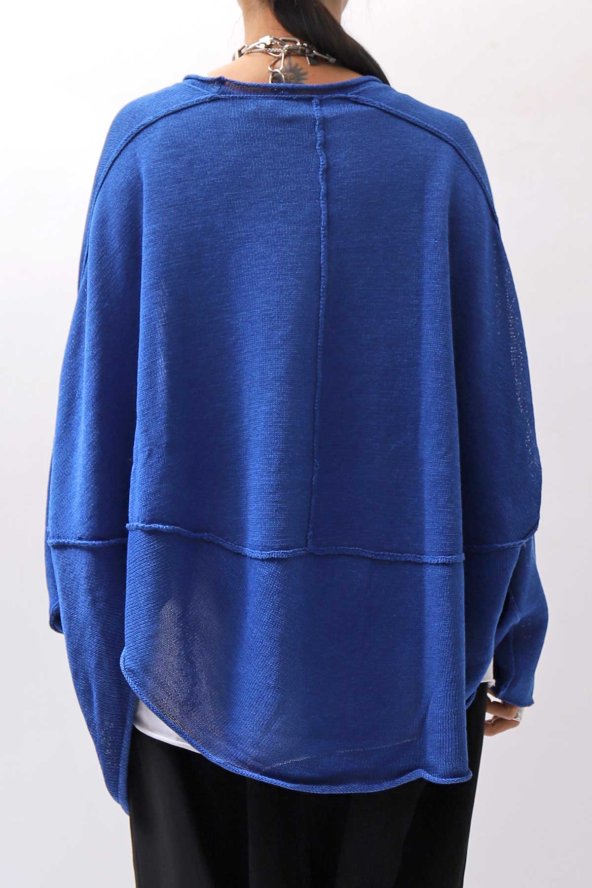 【RUNDHOLZ】 UNISEX OVER SIZED PAPER COTTON TOP _ELECTRIC CLOUD