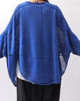 【RUNDHOLZ】 UNISEX OVER SIZED PAPER COTTON TOP _ELECTRIC CLOUD