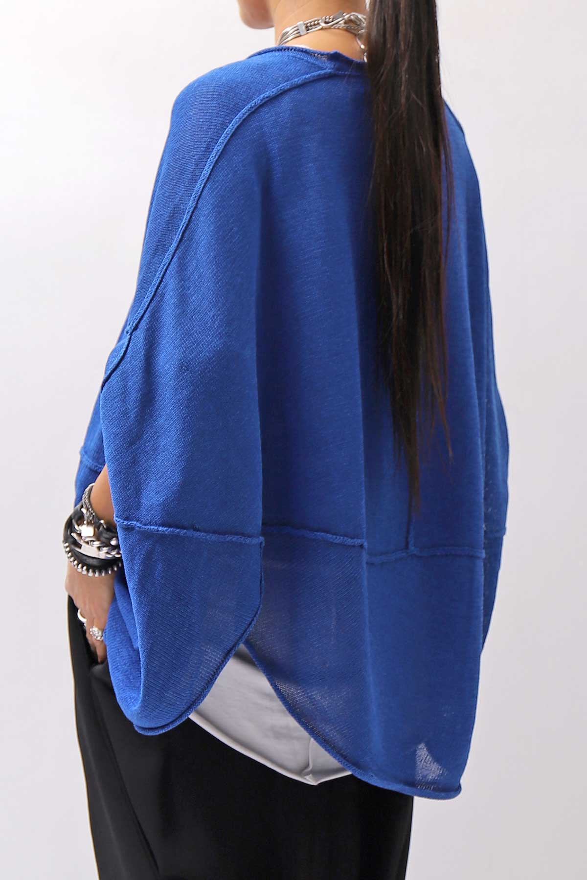 【RUNDHOLZ】 UNISEX OVER SIZED PAPER COTTON TOP _ELECTRIC CLOUD
