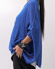 【RUNDHOLZ】 UNISEX OVER SIZED PAPER COTTON TOP _ELECTRIC CLOUD