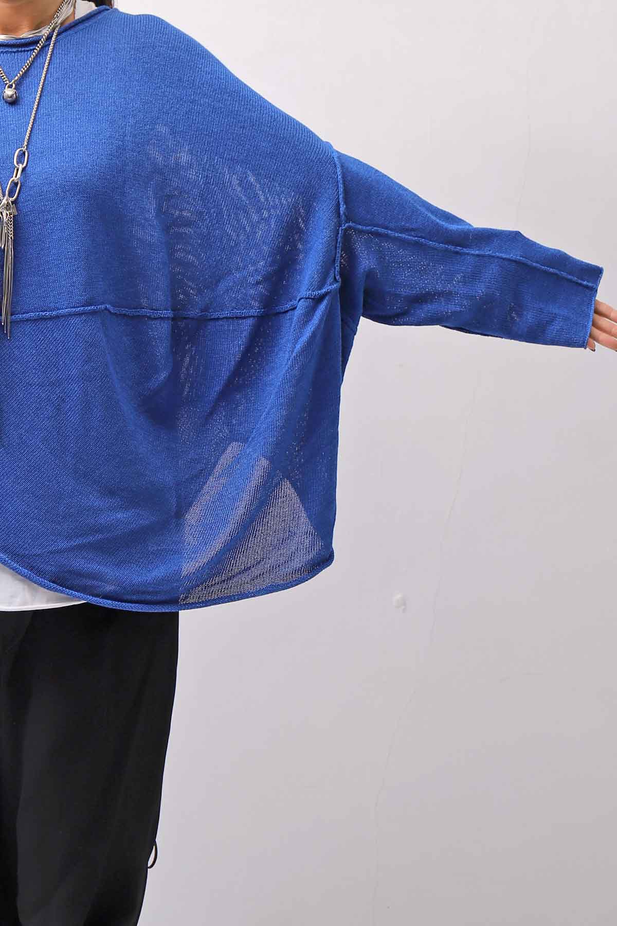 【RUNDHOLZ】 UNISEX OVER SIZED PAPER COTTON TOP _ELECTRIC CLOUD