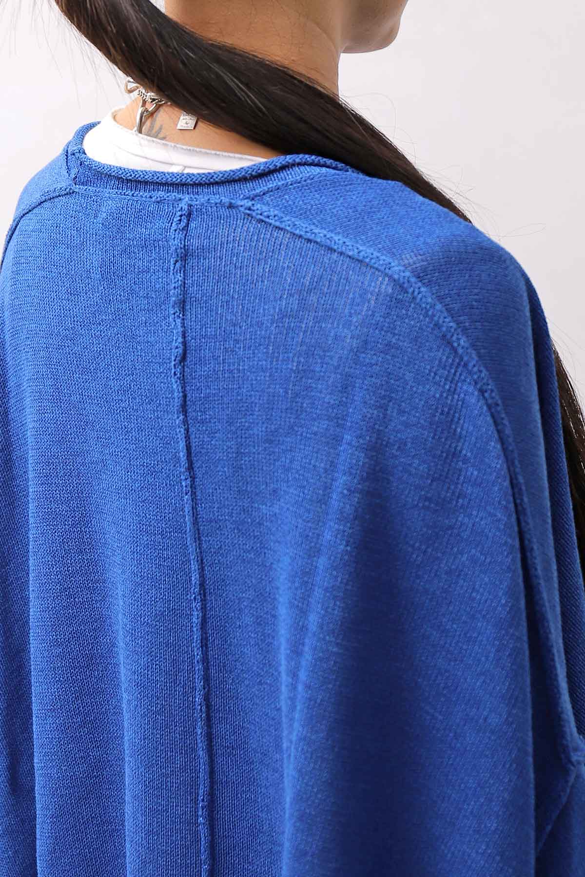 【RUNDHOLZ】 UNISEX OVER SIZED PAPER COTTON TOP _ELECTRIC CLOUD