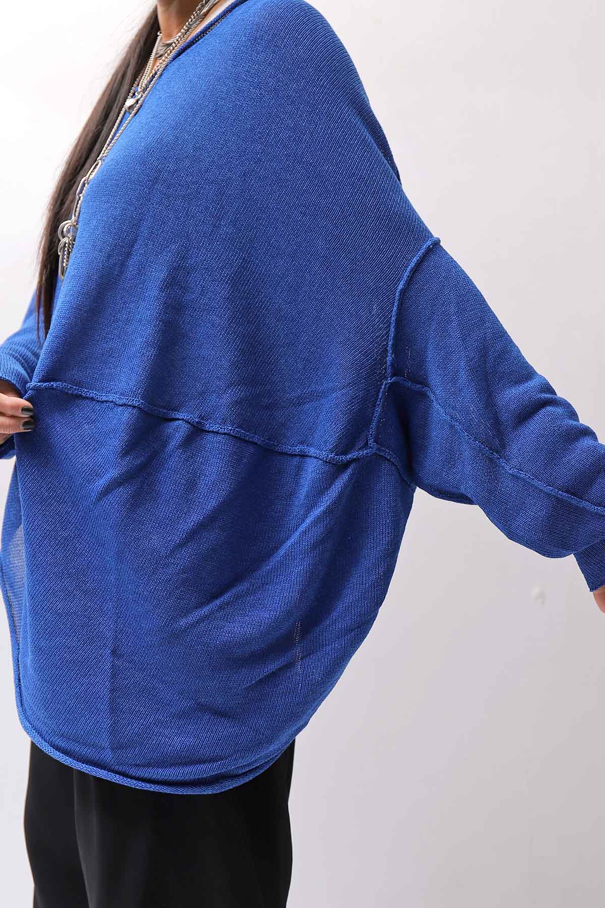 【RUNDHOLZ】 UNISEX OVER SIZED PAPER COTTON TOP _ELECTRIC CLOUD