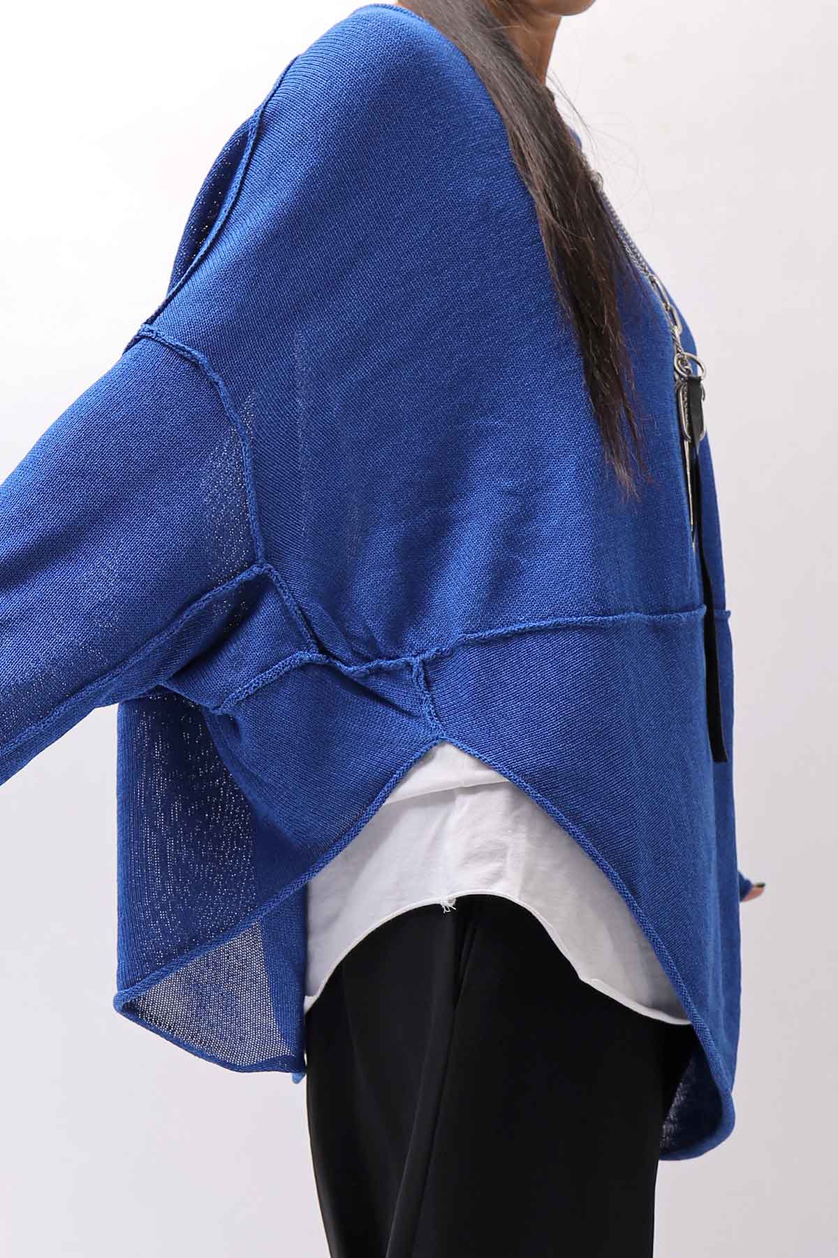 【RUNDHOLZ】 UNISEX OVER SIZED PAPER COTTON TOP _ELECTRIC CLOUD
