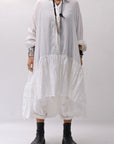 【RUNDHOLZ】 COTTON CHIFFON SHIRT DRESS _SEAFOAM FOG