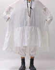 【RUNDHOLZ】 COTTON CHIFFON SHIRT DRESS _SEAFOAM FOG