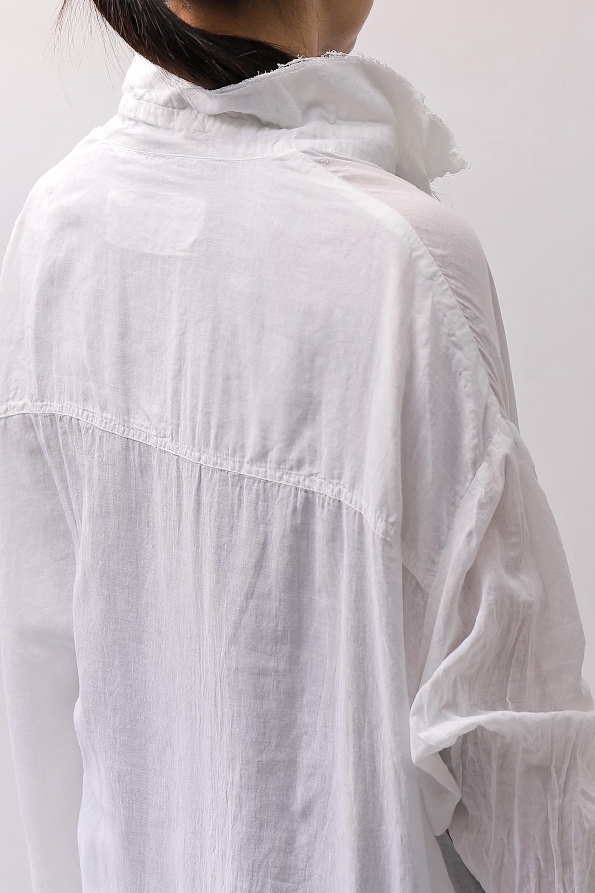 【RUNDHOLZ】 COTTON CHIFFON SHIRT DRESS _SEAFOAM FOG