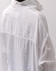 【RUNDHOLZ】 COTTON CHIFFON SHIRT DRESS _SEAFOAM FOG