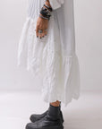 【RUNDHOLZ】 COTTON CHIFFON SHIRT DRESS _SEAFOAM FOG
