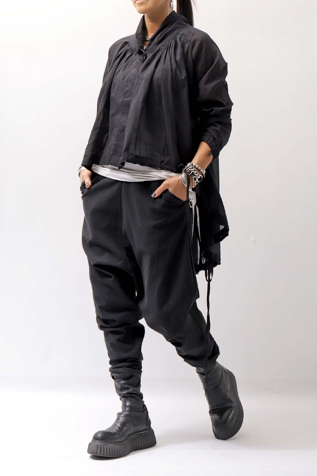 トップス studio b3 ASYMMETRY COTTON SHIRT MPB1852 studio b3】 ASYMMETRY COTTON SHIRT MPB1852_BLACK – QUADRATO