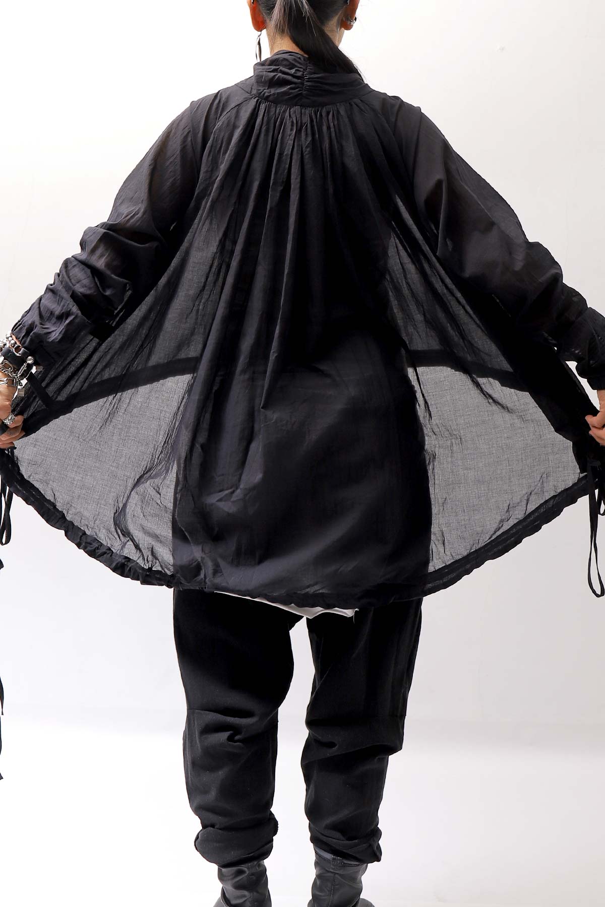 トップス studio b3 ASYMMETRY COTTON SHIRT MPB1852 studio b3】 ASYMMETRY COTTON SHIRT MPB1852_BLACK – QUADRATO