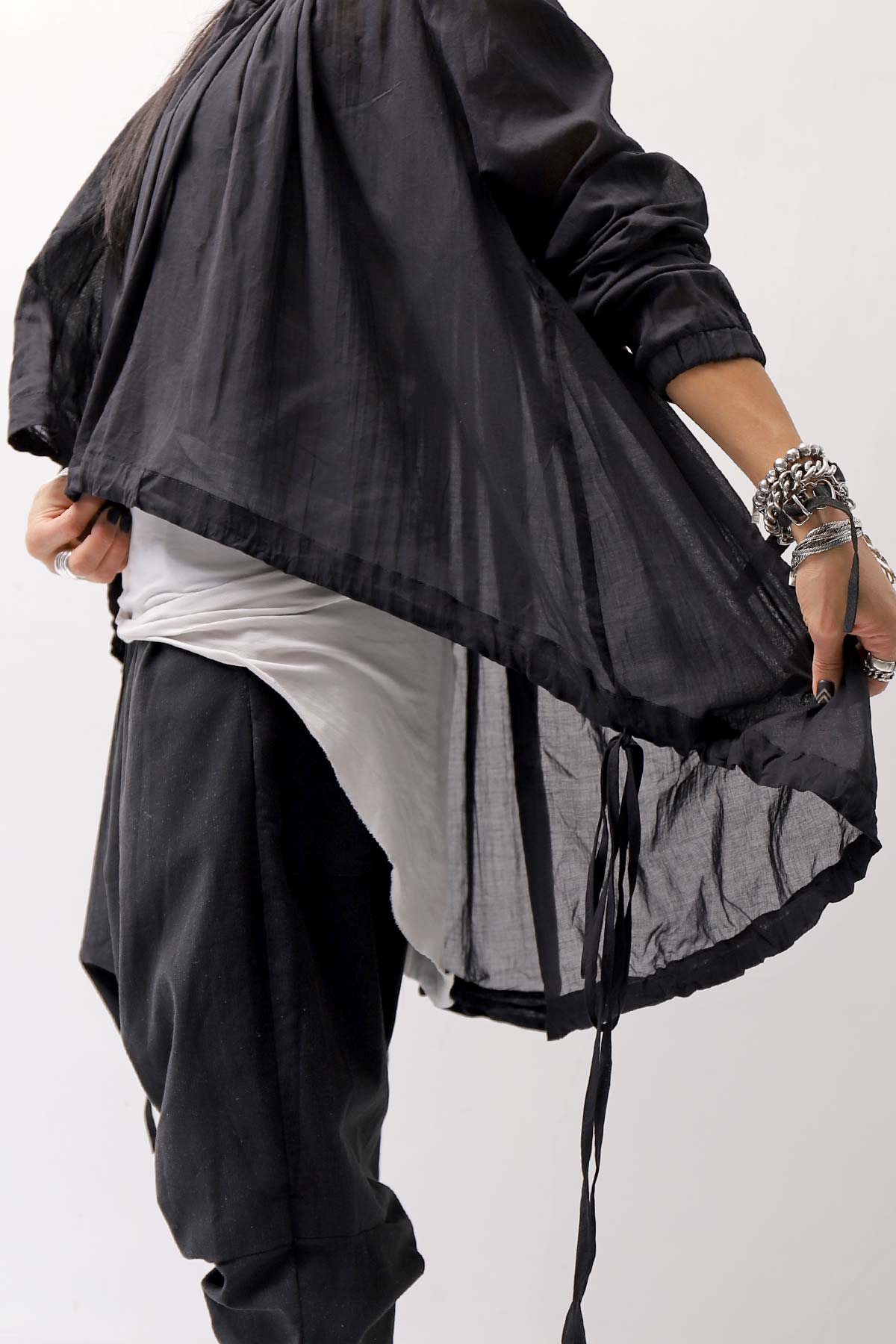 22 ファッション studio b3 ASYMMETRY COTTON SHIRT MPB1852