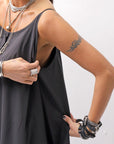 【RUNDHOLZ】 BALLOON OPEN SHIRT DRESS _BLACK