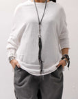 【studio b3】 UNISEX COTTON KNIT TOP MPB1932_WHITE