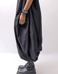 【RUNDHOLZ】 BALLOON OPEN SHIRT DRESS _BLACK