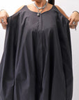 【RUNDHOLZ】 BALLOON OPEN SHIRT DRESS _BLACK