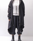 【bajra】 UNISEX 2WAY SWEAT ZIP-UP CARDIGAN 160QK03_BLACK