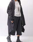 【bajra】 UNISEX 2WAY SWEAT ZIP-UP CARDIGAN 160QK03_BLACK
