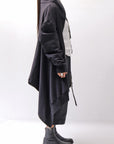 【bajra】 UNISEX 2WAY SWEAT ZIP-UP CARDIGAN 160QK03_BLACK