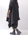【bajra】 UNISEX 2WAY SWEAT ZIP-UP CARDIGAN 160QK03_BLACK