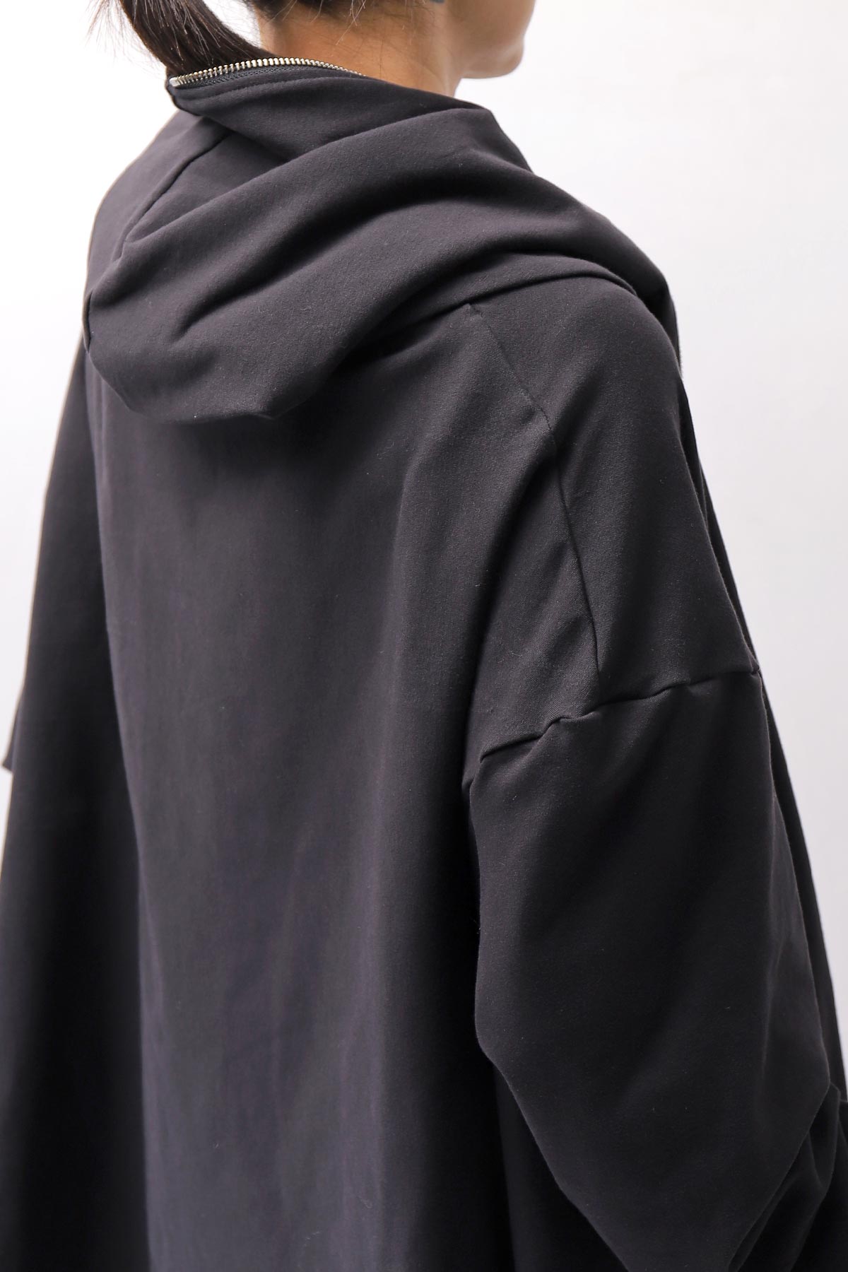 【bajra】 UNISEX 2WAY SWEAT ZIP-UP CARDIGAN 160QK03_BLACK