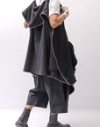 【bajra】 UNISEX 2WAY SWEAT ZIP-UP CARDIGAN 160QK03_BLACK