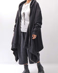 【bajra】 UNISEX 2WAY SWEAT ZIP-UP CARDIGAN 160QK03_BLACK