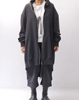 【bajra】 UNISEX 2WAY SWEAT ZIP-UP CARDIGAN 160QK03_BLACK